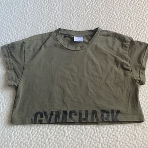 Gymshark Fraction Crop Top in Khaki